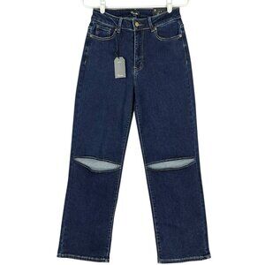 Vivi Vito Women's‎ Stretch Navy Denim Jeans Size 7 High Rise Straight Leg  NWT